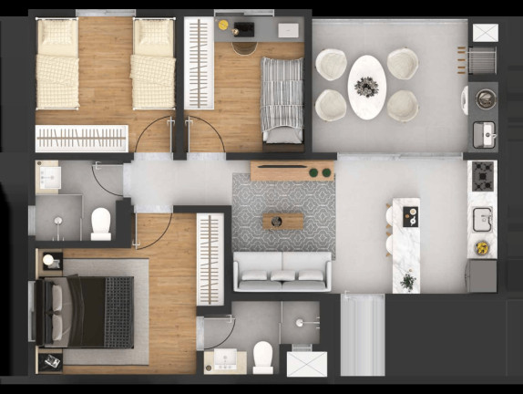 Imagem Imóvel com 1 Quarto à Venda, 33 m² em Centro - Pinhais
