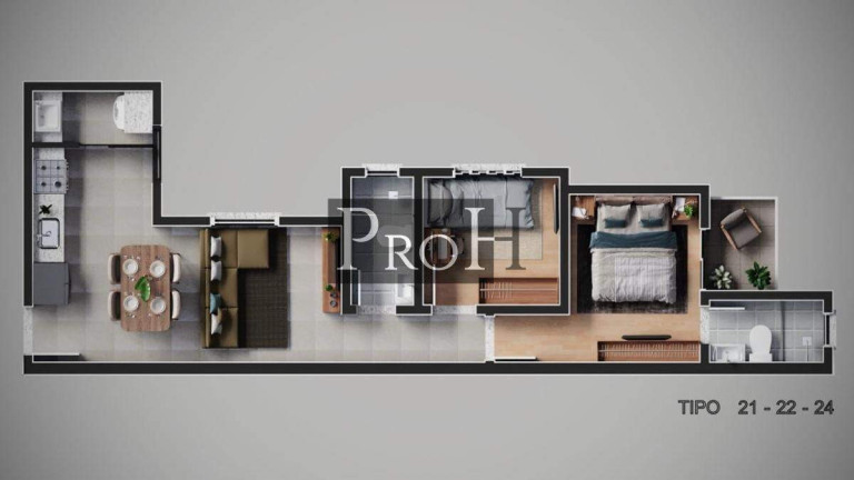 Imagem Apartamento com 2 Quartos à Venda, 44 m² em Campestre - Santo André