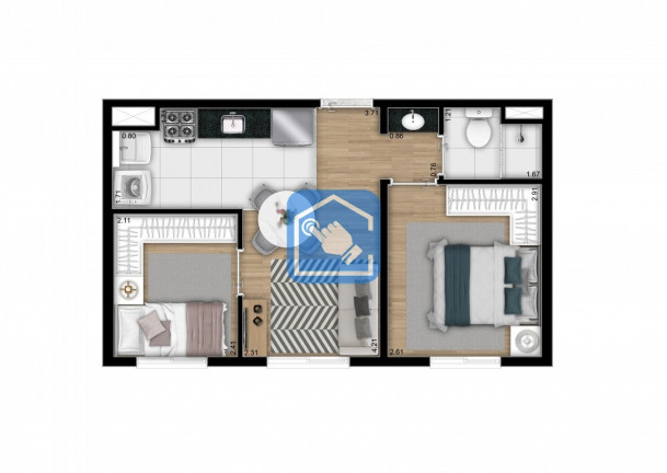 Imagem Apartamento com 2 Quartos à Venda, 32 m² em Vila Curuçá - São Paulo