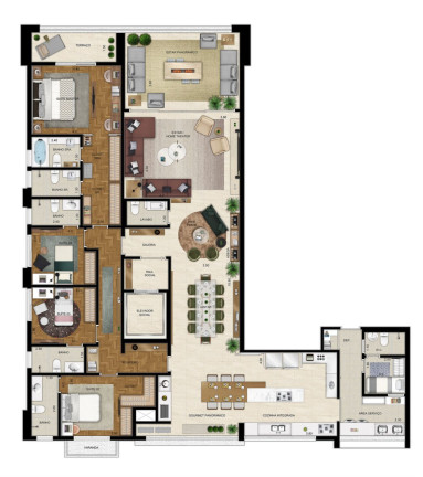 Imagem Apartamento com 4 Quartos à Venda, 211 m² em Cidade Jardim - São Paulo Imagem Apartamento com 4 Quartos à Venda, 211 m² em Cidade Jardim - São Paulo