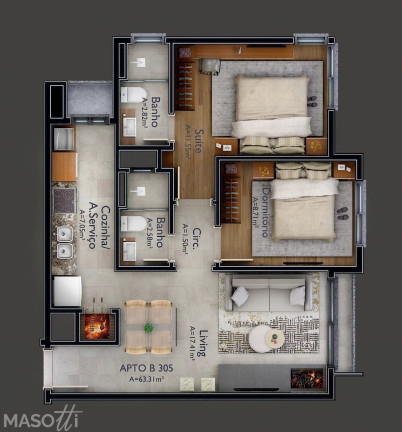 Imagem Apartamento com 2 Quartos à Venda, 6.221 m² em Várzea Grande - Gramado Imagem Apartamento com 2 Quartos à Venda, 6.221 m² em Várzea Grande - Gramado