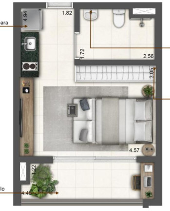 Imagem Apartamento com 1 Quarto à Venda, 31 m² em Chácara Inglesa - São Paulo
