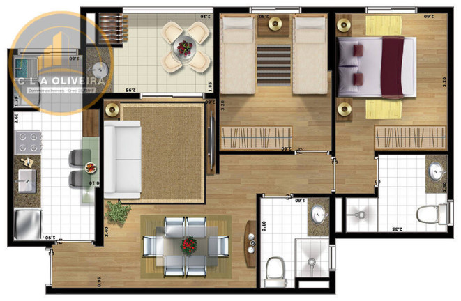 Imagem Apartamento com 2 Quartos à Venda, 59 m² em Jardim Oriente - São José Dos Campos