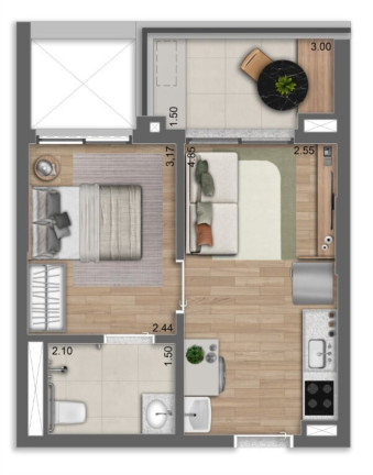 Imagem Imóvel com 1 Quarto à Venda, 24 m² em Alto Da Boa Vista - São Paulo Imagem Imóvel com 1 Quarto à Venda, 24 m² em Alto Da Boa Vista - São Paulo