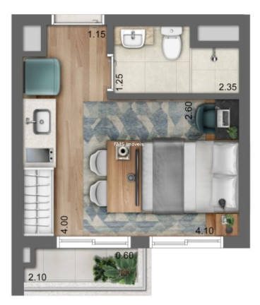 Imagem Imóvel com 1 Quarto à Venda, 25 m² em Brooklin - São Paulo Imagem Imóvel com 1 Quarto à Venda, 25 m² em Brooklin - São Paulo