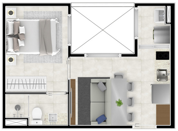 Imagem Apartamento com 1 Quarto à Venda, 25 m² em Vila Sônia - São Paulo