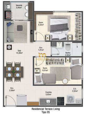 Imagem Apartamento com 2 Quartos à Venda, 55 m² em Aviação - Praia Grande Imagem Apartamento com 2 Quartos à Venda, 55 m² em Aviação - Praia Grande