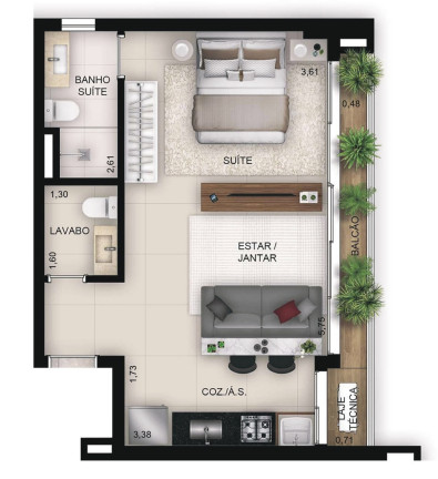 Imagem Apartamento com 1 Quarto à Venda, 83 m² em Setor Bueno - Goiânia Imagem Apartamento com 1 Quarto à Venda, 83 m² em Setor Bueno - Goiânia