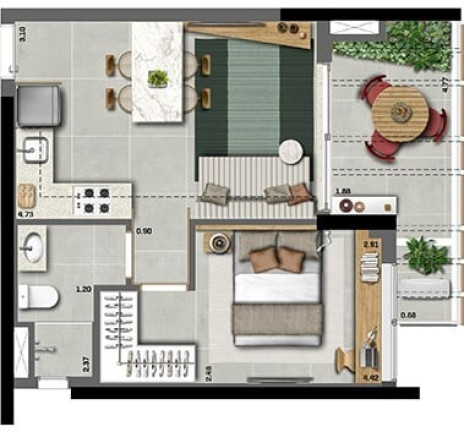 Imagem Apartamento com 2 Quartos à Venda, 67 m² em Pinheiros - São Paulo