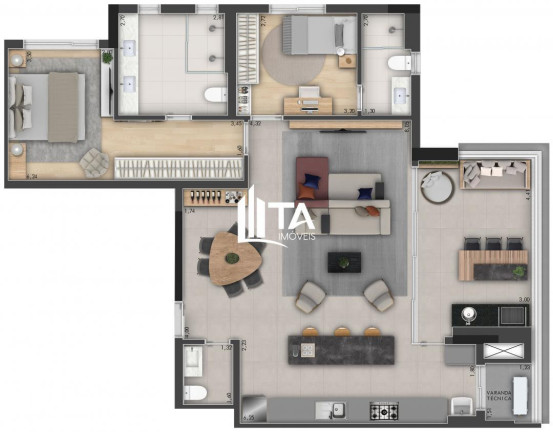 Imagem Imóvel com 3 Quartos à Venda, 115 m² em Cambuí - Campinas Imagem Imóvel com 3 Quartos à Venda, 115 m² em Cambuí - Campinas