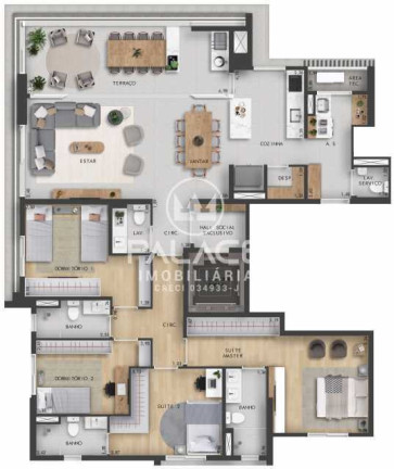 Imagem Apartamento com 4 Quartos à Venda, 148 m² em Castelinho - Piracicaba Imagem Apartamento com 4 Quartos à Venda, 148 m² em Castelinho - Piracicaba