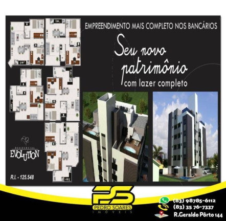 Imagem Apartamento com 2 Quartos à Venda, 55 m² em Jardim Cidade Universitária - João Pessoa Imagem Apartamento com 2 Quartos à Venda, 55 m² em Jardim Cidade Universitária - João Pessoa
