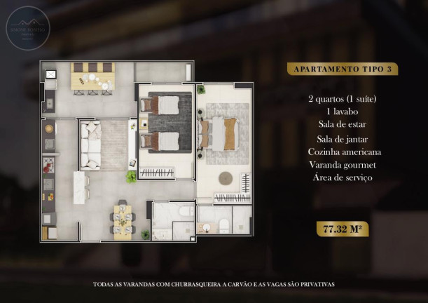 Imagem Imóvel com 2 Quartos à Venda, 87 m² em Boqueirão - Praia Grande