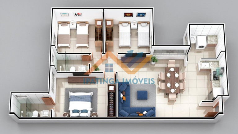 Imagem Apartamento com 3 Quartos à Venda, 83 m² em Veneza - Ipatinga Imagem Apartamento com 3 Quartos à Venda, 83 m² em Veneza - Ipatinga