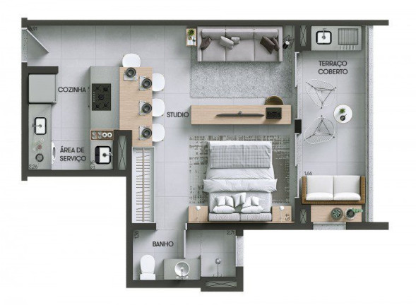 Imagem Imóvel com 1 Quarto à Venda, 48 m² em Além Ponte - Sorocaba Imagem Imóvel com 1 Quarto à Venda, 48 m² em Além Ponte - Sorocaba