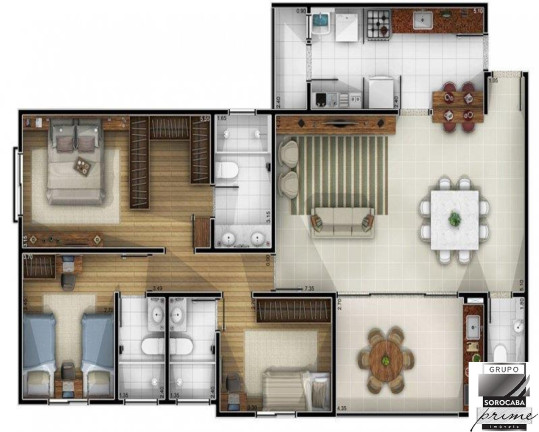 Imagem Apartamento com 4 Quartos à Venda, 166 m² em Parque Campolim - Sorocaba Imagem Apartamento com 4 Quartos à Venda, 166 m² em Parque Campolim - Sorocaba