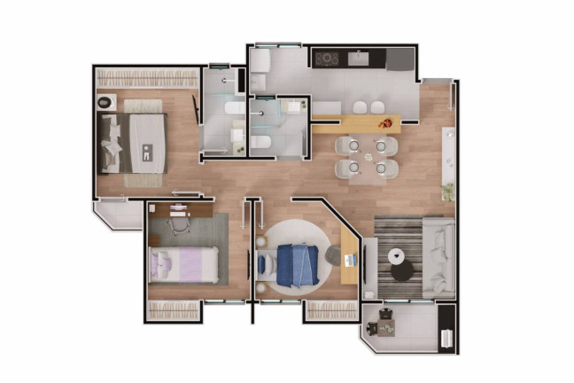 Imagem Apartamento com 3 Quartos à Venda, 80 m² em Jardim Vera Cruz - Sorocaba
