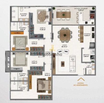 Imagem Apartamento com 3 Quartos à Venda, 95 m² em Meia Praia - Itapema Imagem Apartamento com 3 Quartos à Venda, 95 m² em Meia Praia - Itapema