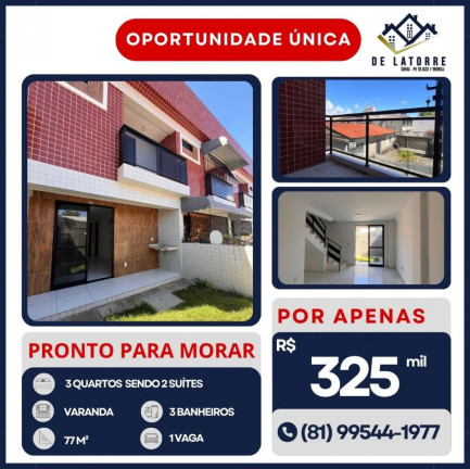 Casa com 3 Quartos à Venda, 50 m² em Janga - Paulista