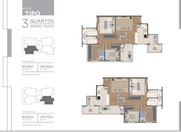 Imagem Apartamento com 3 Quartos à Venda, 84 m² em Centro - São José Dos Pinhais