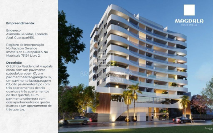 Apartamento com 2 Quartos à Venda, 69 m² em Enseada Azul - Guarapari
