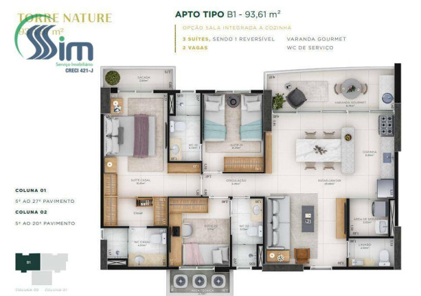 Imagem Apartamento com 3 Quartos à Venda, 93 m² em Cocó - Fortaleza Imagem Apartamento com 3 Quartos à Venda, 93 m² em Cocó - Fortaleza