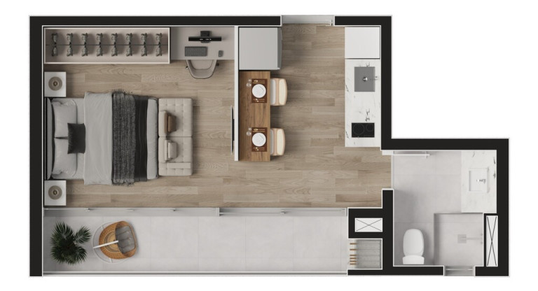 Imagem Apartamento com 1 Quarto à Venda, 95 m² em Batel - Curitiba