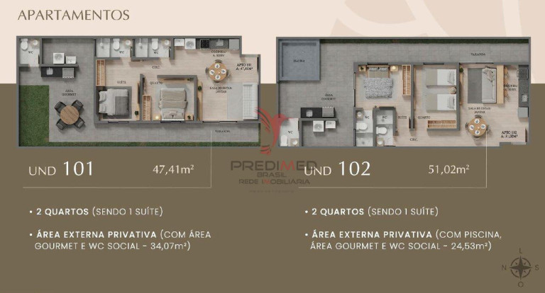 Imagem Apartamento com 2 Quartos à Venda, 47 m² em Altiplano Cabo Branco - João Pessoa
