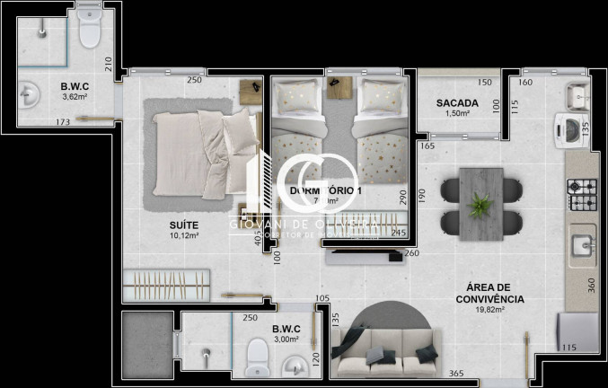 Imagem Apartamento com 2 Quartos à Venda, 45 m² em Ceará - Criciúma Imagem Apartamento com 2 Quartos à Venda, 45 m² em Ceará - Criciúma