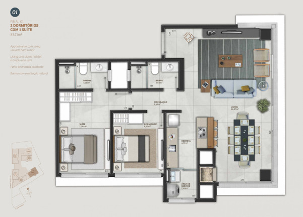 Imagem Apartamento com 4 Quartos à Venda, 130 m² em Predial - Torres Imagem Apartamento com 4 Quartos à Venda, 130 m² em Predial - Torres