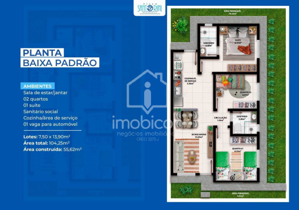 Imagem Casa com 3 Quartos à Venda, 55 m² em Primavera - Vitória Da Conquista Imagem Casa com 3 Quartos à Venda, 55 m² em Primavera - Vitória Da Conquista