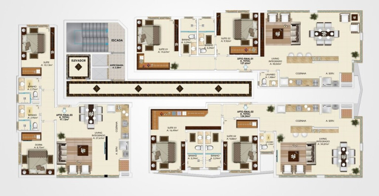 Imagem Apartamento com 2 Quartos à Venda, 124 m² em Centro - Capão Da Canoa Imagem Apartamento com 2 Quartos à Venda, 124 m² em Centro - Capão Da Canoa