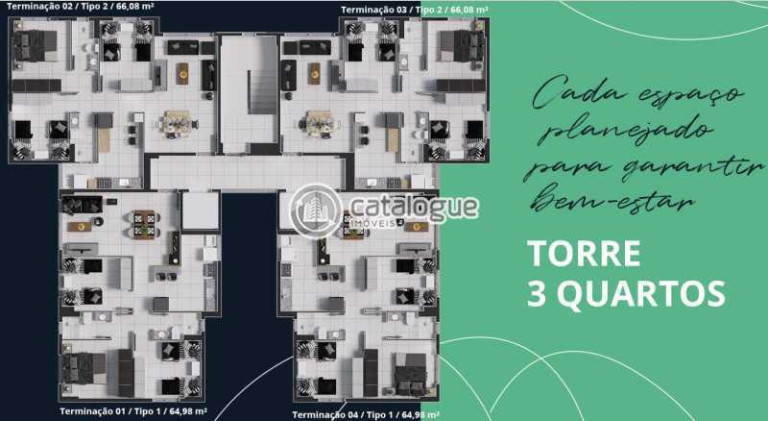 Imagem Apartamento com 2 Quartos à Venda, 48 m² em Rosa Dos Ventos - Parnamirim