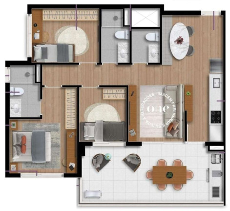 Imagem Apartamento com 2 Quartos à Venda, 56 m² em Santo Amaro - São Paulo