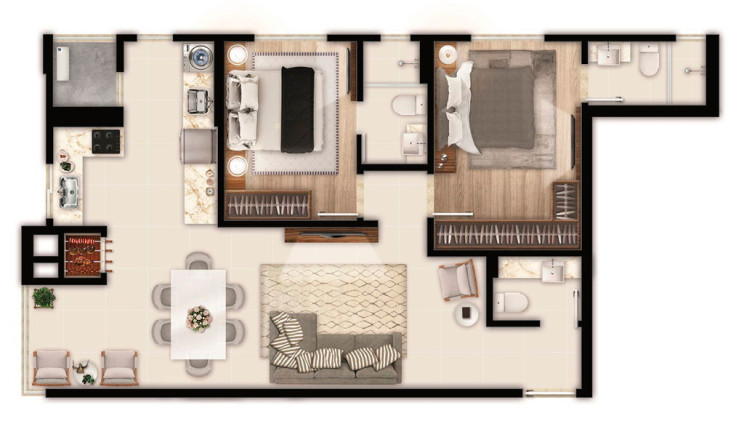 Imagem Apartamento com 2 Quartos à Venda, 87 m² em Centro - Itapema