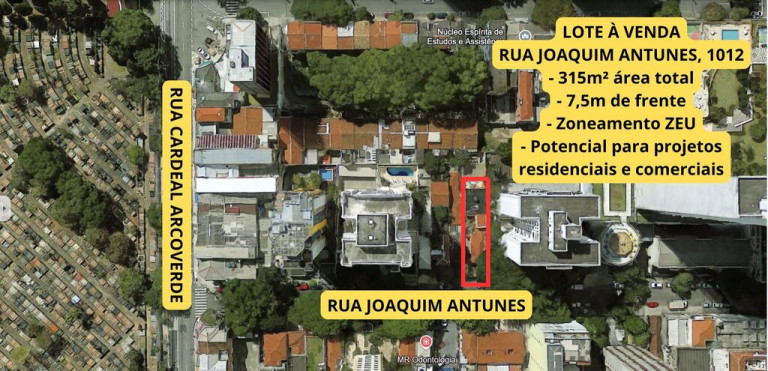 Imagem Terreno à Venda, em Pinheiros - São Paulo Imagem Terreno à Venda, em Pinheiros - São Paulo