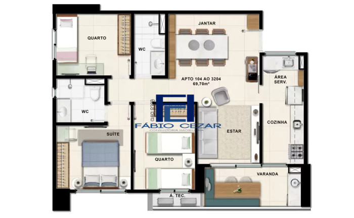 Imagem Apartamento com 2 Quartos à Venda, 53 m² em Caxangá - Recife Imagem Apartamento com 2 Quartos à Venda, 53 m² em Caxangá - Recife