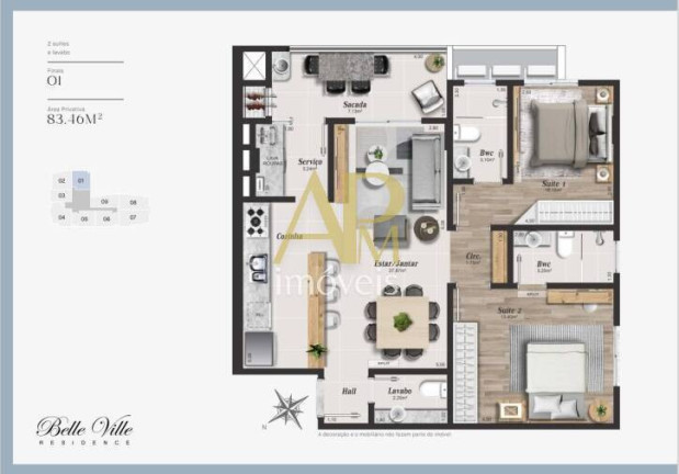 Imagem Apartamento com 2 Quartos à Venda, 84 m² em Campinas - São José Imagem Apartamento com 2 Quartos à Venda, 84 m² em Campinas - São José