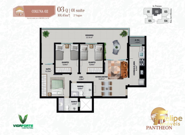 Imagem Imóvel com 2 Quartos à Venda, 80 m² em Praia Do Morro - Guarapari