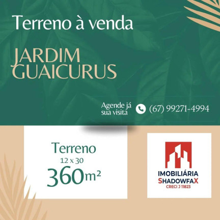Imagem Terreno à Venda, 360 m² em Jardim Guaicurus - Dourados Imagem Terreno à Venda, 360 m² em Jardim Guaicurus - Dourados