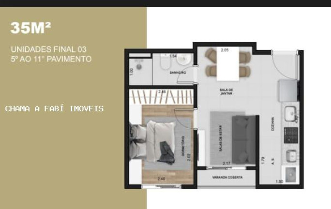 Imagem Apartamento com 1 Quarto à Venda, 35 m² em Vila Carrão - São Paulo