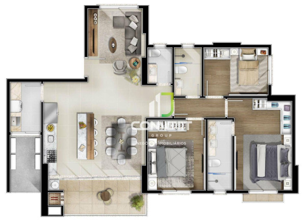 Imagem Apartamento com 3 Quartos à Venda, 122 m² em Fazenda - Itajaí Imagem Apartamento com 3 Quartos à Venda, 122 m² em Fazenda - Itajaí