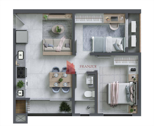 Imagem Apartamento com 2 Quartos à Venda, 54 m² em Dom Bosco - Itajaí Imagem Apartamento com 2 Quartos à Venda, 54 m² em Dom Bosco - Itajaí