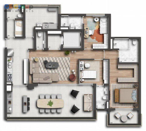 Imagem Apartamento com 3 Quartos à Venda, 213 m² em Alto Da Boa Vista - São Paulo Imagem Apartamento com 3 Quartos à Venda, 213 m² em Alto Da Boa Vista - São Paulo