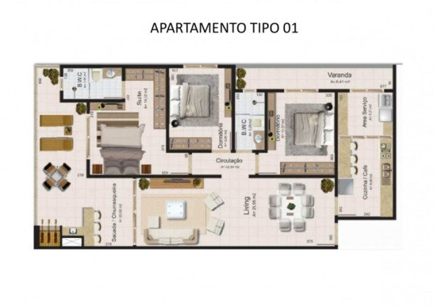 Imagem Apartamento com 3 Quartos à Venda, 128 m² em Centro - Cascavel
