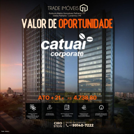 Sala Comercial à Venda, 55 m² em Gleba Fazenda Palhano - Londrina