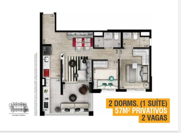 Imagem Apartamento com 2 Quartos à Venda, 60 m² em Pinheiros - São Paulo Imagem Apartamento com 2 Quartos à Venda, 60 m² em Pinheiros - São Paulo