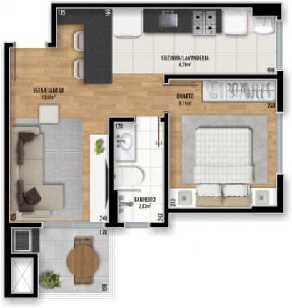 Imagem Apartamento com 1 Quarto à Venda, 39 m² em Rebouças - Curitiba Imagem Apartamento com 1 Quarto à Venda, 39 m² em Rebouças - Curitiba