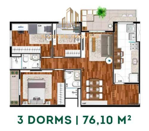 Imagem Apartamento com 2 Quartos à Venda, 60 m² em Jardim Tupanci - Barueri