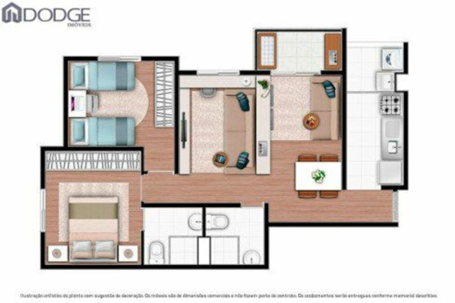 Imagem Apartamento com 3 Quartos à Venda, 57 m² em Vila Valparaíso - Santo André